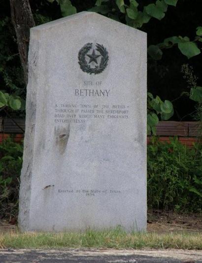 Site of Bethany - Texas  Centennial Marker