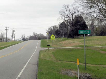 Bethel TX road sign