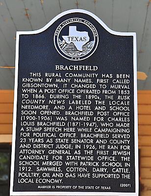 Brachfield TX Historical Marker
