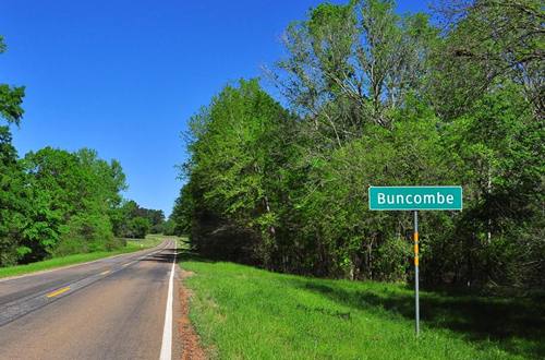 Buncombe TX - Road Sign 