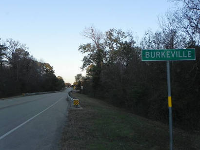 Burkeville Tx  - Road Sign