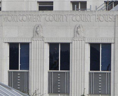 Conroe TX - 1936 Montgomery County Courthouse  art deco  architectural  elements