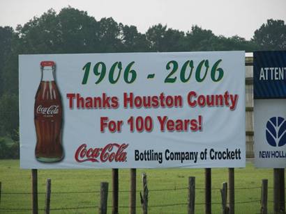 Coca Cola Billboard in Crockett  Texas