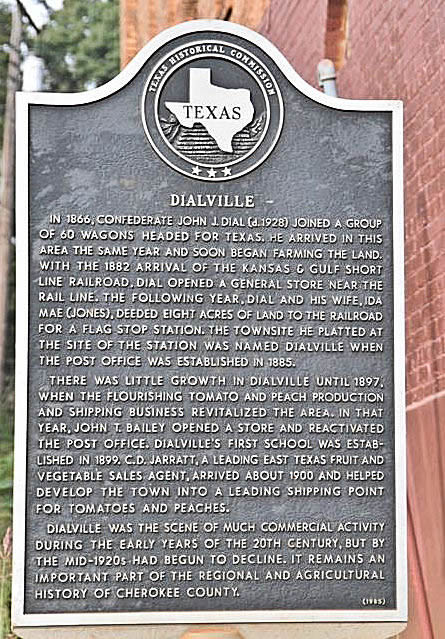 TX Dialville Historical Marker 