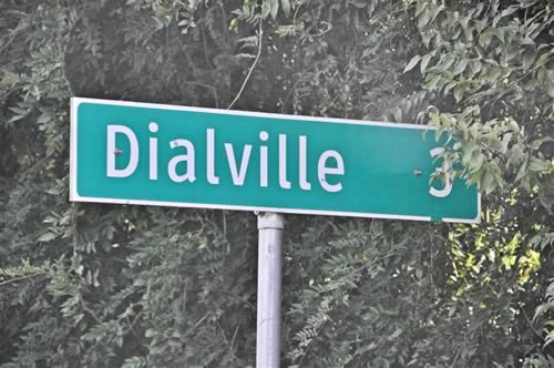 TX Dialville Highway Sign