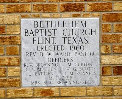 Flint Tx Bethlehem Baptist Church  cornerstone