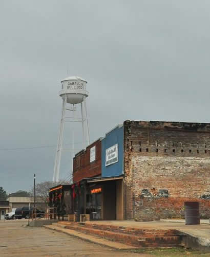 Garrison TX -  - main street business and  water tower