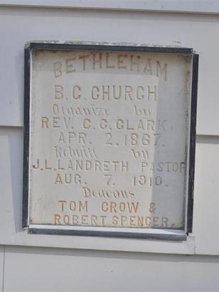 Marion County, Gethsemane TX - Gethsemane Bethleham Baptist Church cornerstone