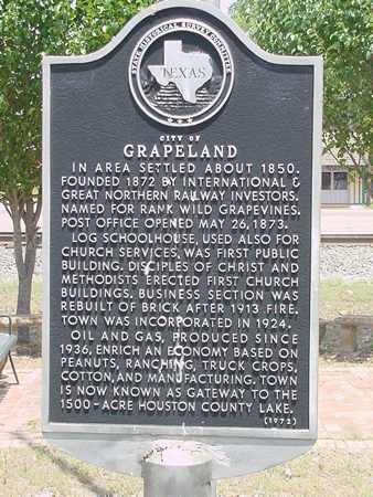 Grapeland Historical Marker, Texas