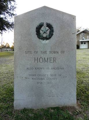 Homer Texas centennial marker