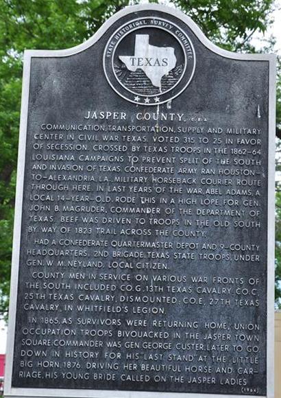Jasper TX - Jasper County Historical Marker