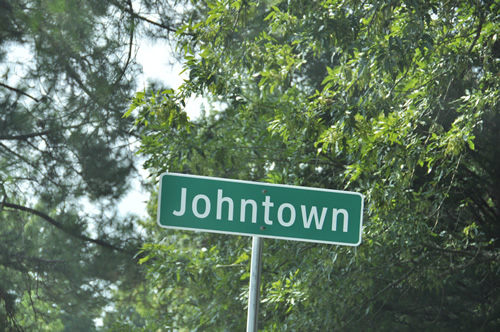 Johntown TX Highway Sign