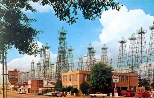 Kilgore TX - Derricks Downtown 1960s 
