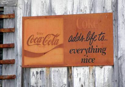 Kiomatia Texas Coca Cola sign