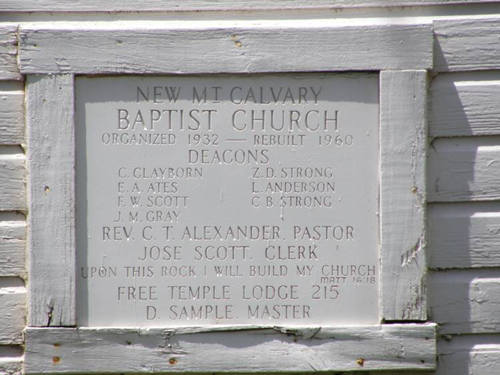 Liberty City New Mt Calvary Baptist Church marker
