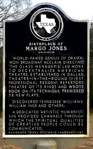 Livingston TX - Margo Jones historical marker