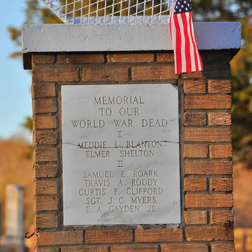 Cherokee County TX - Mixon Cemetery WWI &amp; II War Dead Memorial 