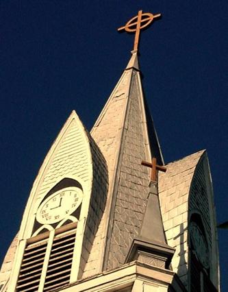  St Josephs Catholic Church steeple , New Waverly Tx