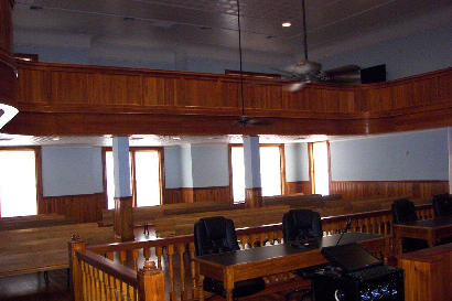 TX - Newton County Courthouse Restored District Courtroom Balcony