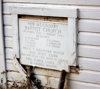 North Chapel TX - New Mt Calvary Baptist Church  sign