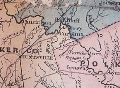 Walker County TX 1867 Map