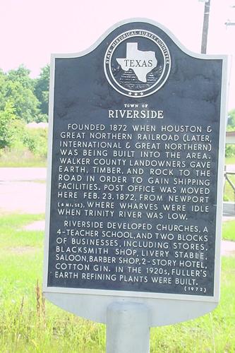 Riverside TX Historical Marker