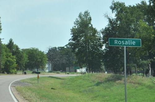 Rosalie TX road sign
