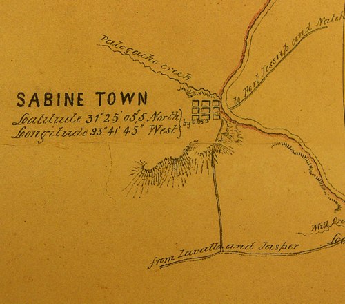 TX Sabine Town Map