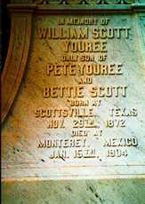 Scottsville Texas - Scottsville Cemetery Weeping Angel inscription