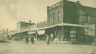 Timpson Texas street scene, old photo