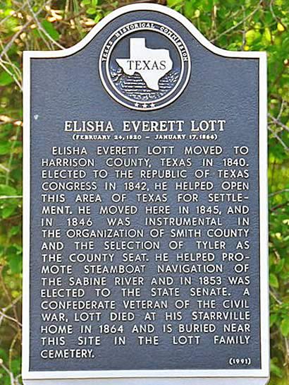 TX - Elisha Everett Lott Historical Marker