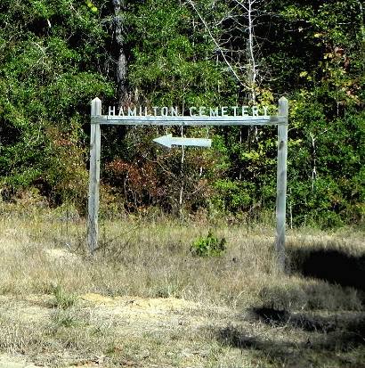 Zavala Tx - Hamilton Cemetery Sign