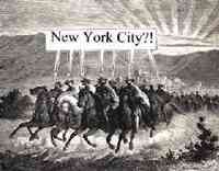 Riders on horseback. New York City!