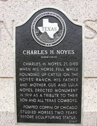 Ballinger Tx - Charles H. Noyes Historical Marker