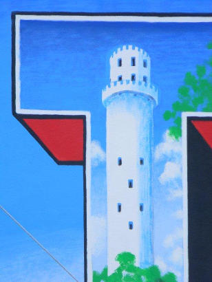 Tampa Florida Postcard  Water Tower Mural 