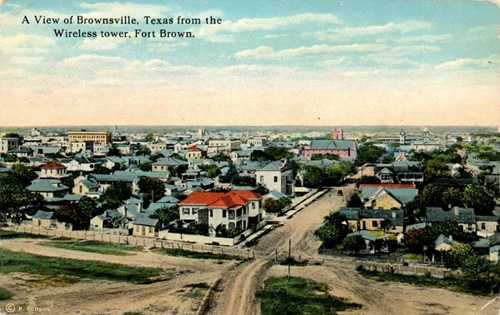 View of Brownsville, Texas from the Wireless tower, Fort Brown
