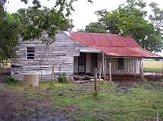 Alma's house, abandoned in Spunky Flat Texas