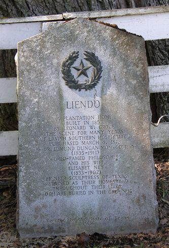 Liendo Plantation 1936 Texas Centennial marker