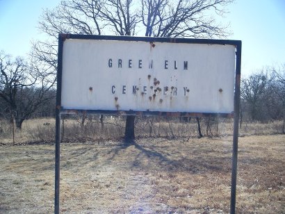 TX - Green Elm Cemetery  Sign