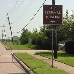 Houston Air Terminal Museum sign