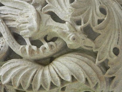 Bird, Whimsical Stone Carving - Rice University, Lovett Hall, Houston TX 