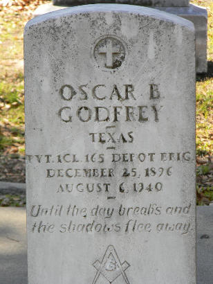 Houston TX - Olivewood Cemetery  Masonic Veteran 