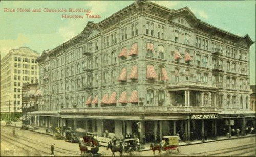 Houston TX - Rice Hotel &amp; Chronicle Building 1910