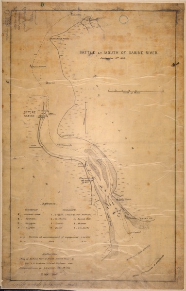 Battle of Sabine Pass Map
