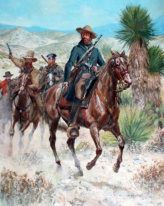 Painting by Don Troiani - Hays' Regiment of Mounted Texas Volunteers, 1847