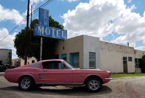 Monahans TX - Sealy Motel Neon &amp; Motel Del Camino Ghost Sign 