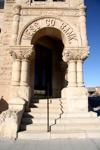 1890 Ness County Bank building entrance, Ness City, Kansas 