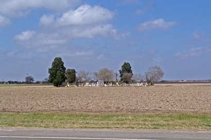 Los Indios TX view of distanct cemetery