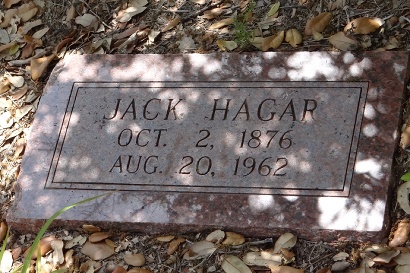 TX Rockport Cemetery, Jack Hagar Tombstone