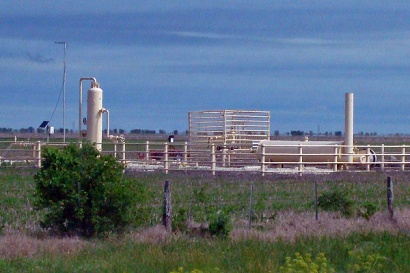 Tivoli, TX - Gas Well Caged and Locked